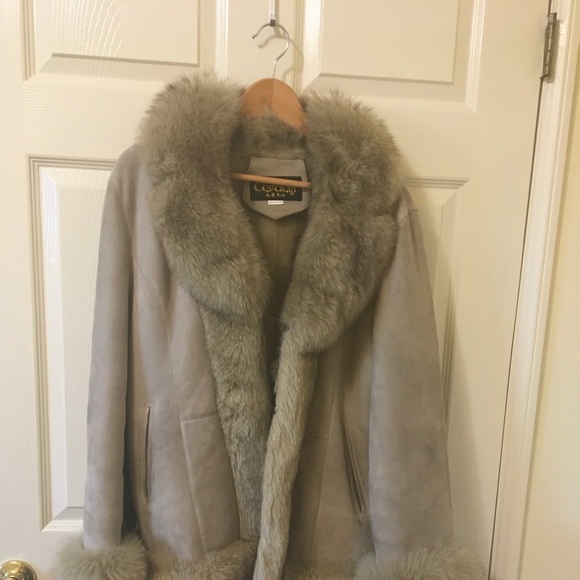 COPY -  Suede Shearling Coat - Picture 1 of 7